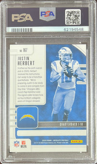 Justin Herbert GEM MINT 10 2020 Panini Absolute RC PSA Encap Los Angeles Chargers