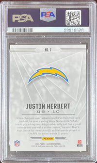 Justin Herbert GEM MINT 10 Panini Illusions RC PSA Encap Los Angeles Chargers