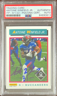 Antoine Winfield Jr auto 2021 Panini card Tampa Bay Buccaneers PSA Encapsulated