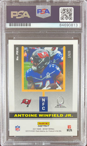 Antoine Winfield Jr auto 2021 Panini card Tampa Bay Buccaneers PSA Encapsulated