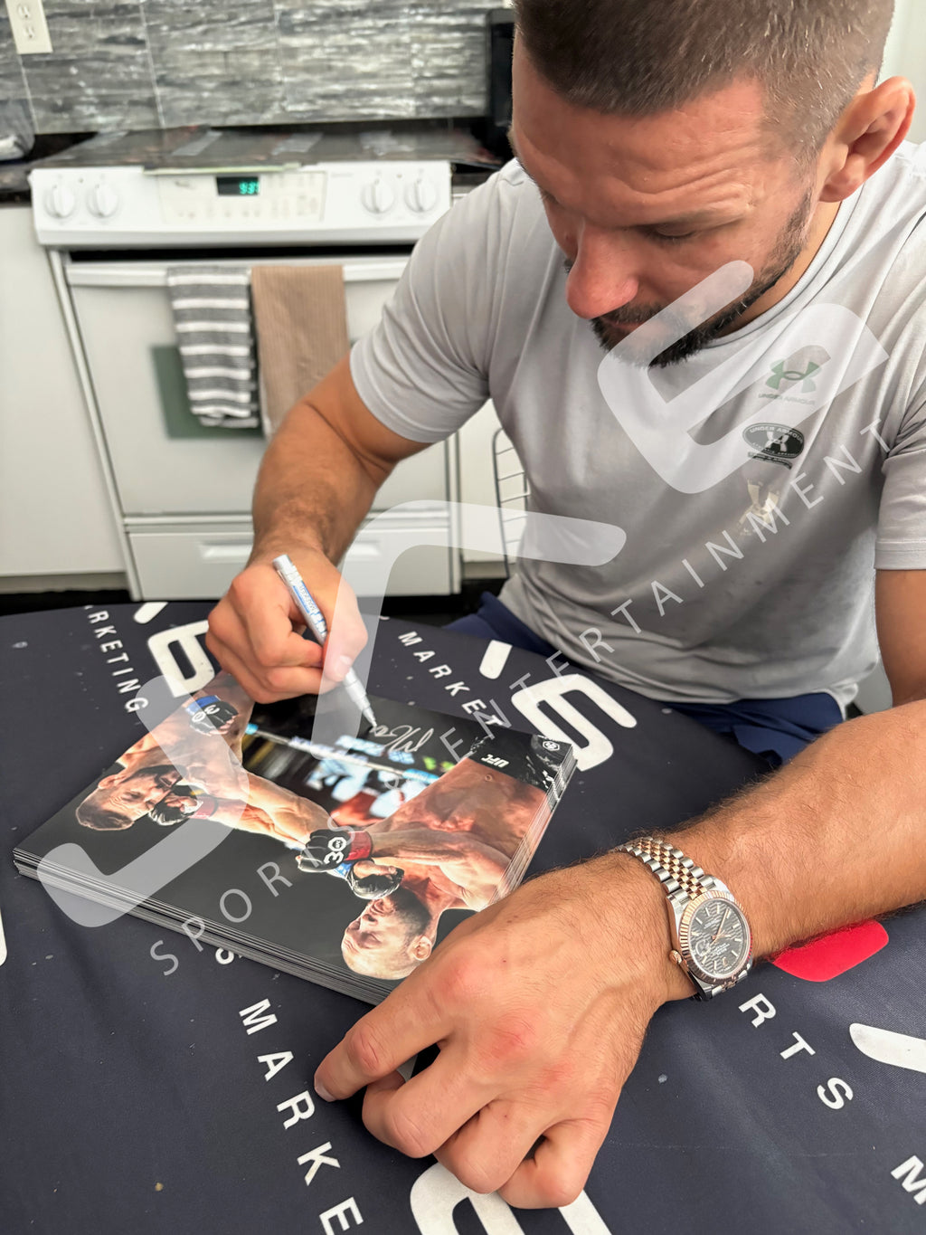 Mateusz Gamrot autographed signed 8x10 photo UFC Rafael Fiziev JSA COA
