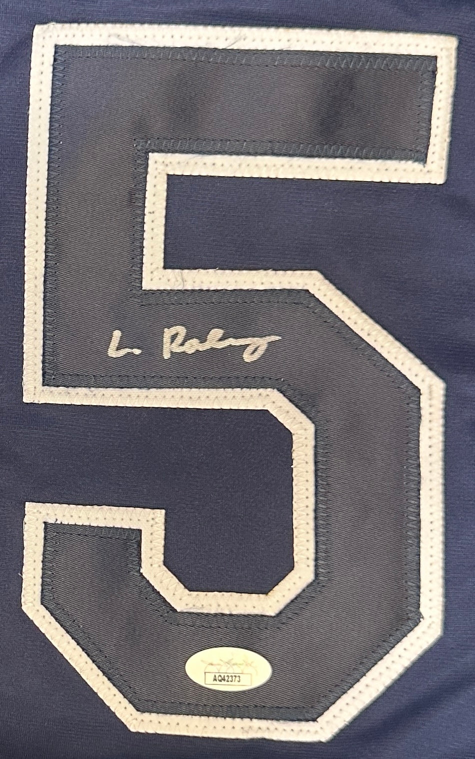 LUKE RALEY AUTOGRAPHED SIGNED PRO NAVY JERSEY JSA COA