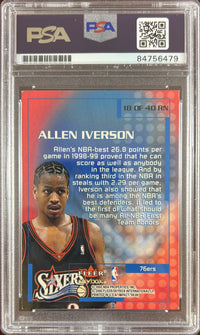 Allen Iverson auto card 2000 Fleer Impact #18 Philadelphia 76ers PSA Encap