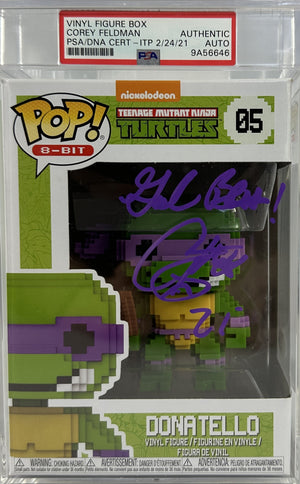 Corey Feldman Signed Funko Pop #05 Teenage Mutant ninja Turtles PSA Encapsulated