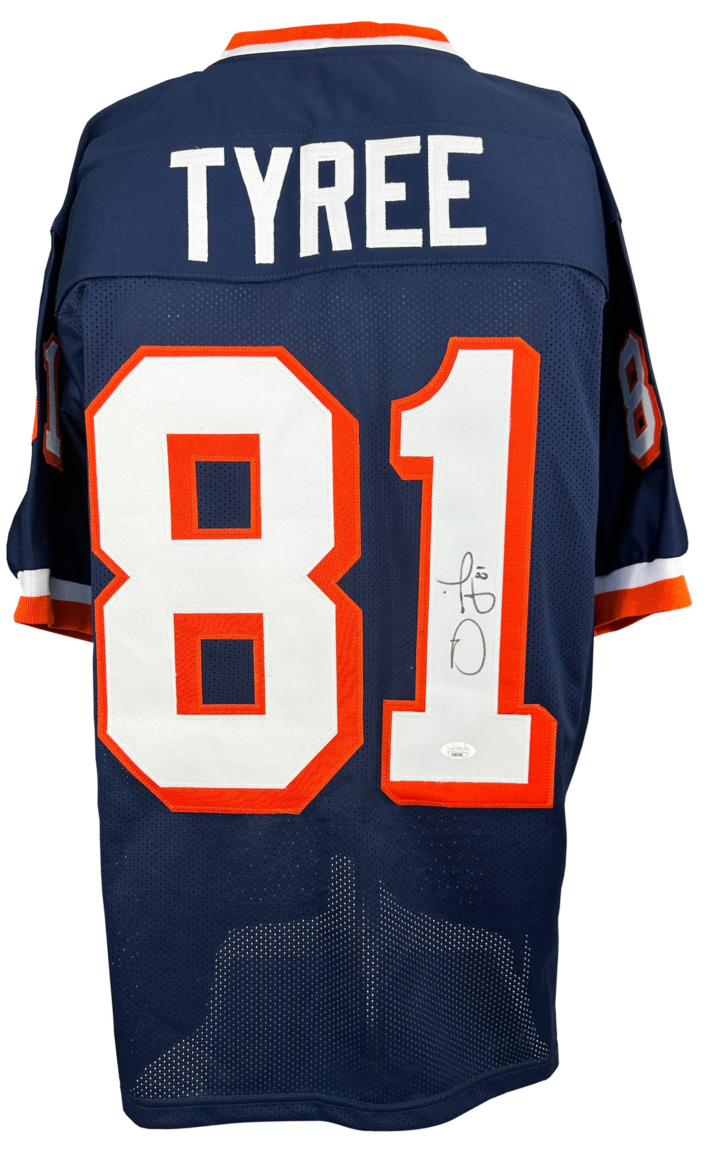 DAVID TYREE SIGNED CUSTOM NAVY COLLEGE STYLE AUTOGRAPHED JERSEY JSA COA