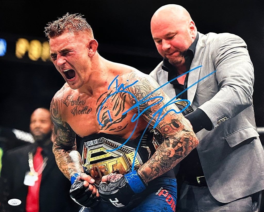 Dustin Poirier autographed signed 16x20 photo UFC JSA COA The Diamond