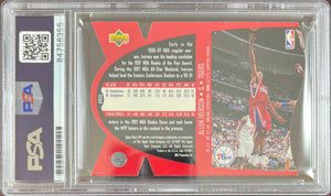 Allen Iverson auto inscribed Upper Deck SPX Philadelphia 76ers PSA Gem Mint 10