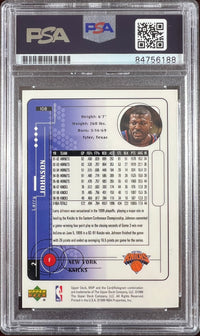 Larry Johnson auto 1999 Upper Deck #108 card New York Knicks PSA Encapsulated