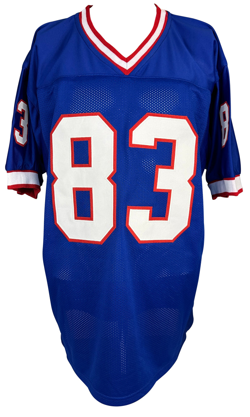 ANDRE REED AUTOGRAPHED SIGNED INSCRIBED BLUE PRO STYLE JERSEY