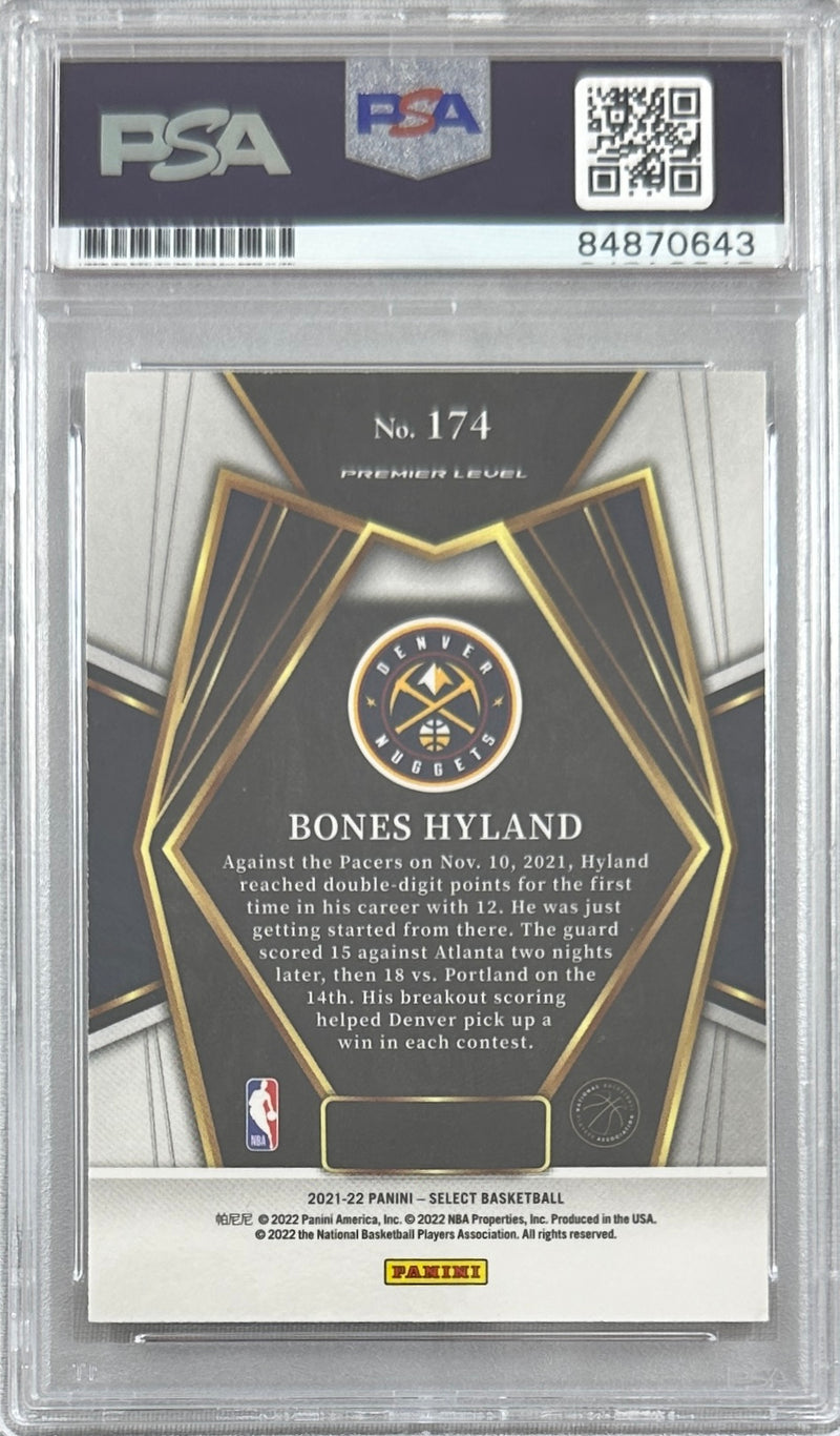 Bones Hyland autographed signed rookie card #174 2022 Panini PSA Encap