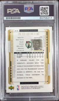 Joe Johnson auto RC 2001 Upper Deck #216 card Boston Celtics Encapsulated