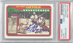 Ken Daneyko autographed 1990 #284 Topps card PSA Encapsulated New Jersey Devils