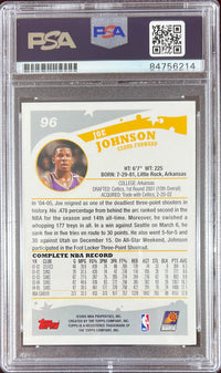 Joe Johnson auto 2005 Topps #96 card Phoenix Suns PSA Encapsulated