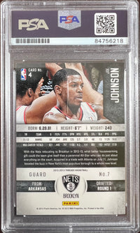 Joe Johnson auto 2012 Panini Threads #4 card Atlanta Hawks PSA Encapsulated