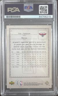 Joe Johnson auto 2007 Upper Deck Artifacts #1 card Atlanta Hawks PSA Encap