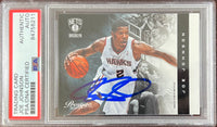 Joe Johnson auto 2012 Panini Prestige #83 card Atlanta Hawks PSA Encapsulated