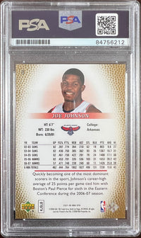 Joe Johnson auto 2008 Upper Deck #8 card Atlanta Hawks PSA Encapsulated