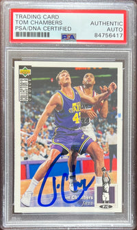 Tom Chambers auto 1994 Upper Deck #342 card Utah Jazz PSA Encapsulated