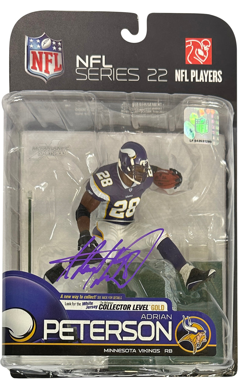 Adrian Peterson autographed signed figure NFL Minnesota Vikings JSA COA