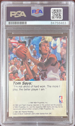 Tom Chambers auto 1990 NBA Hoops card Phoenix Suns PSA Encapsulated Utah Jazz