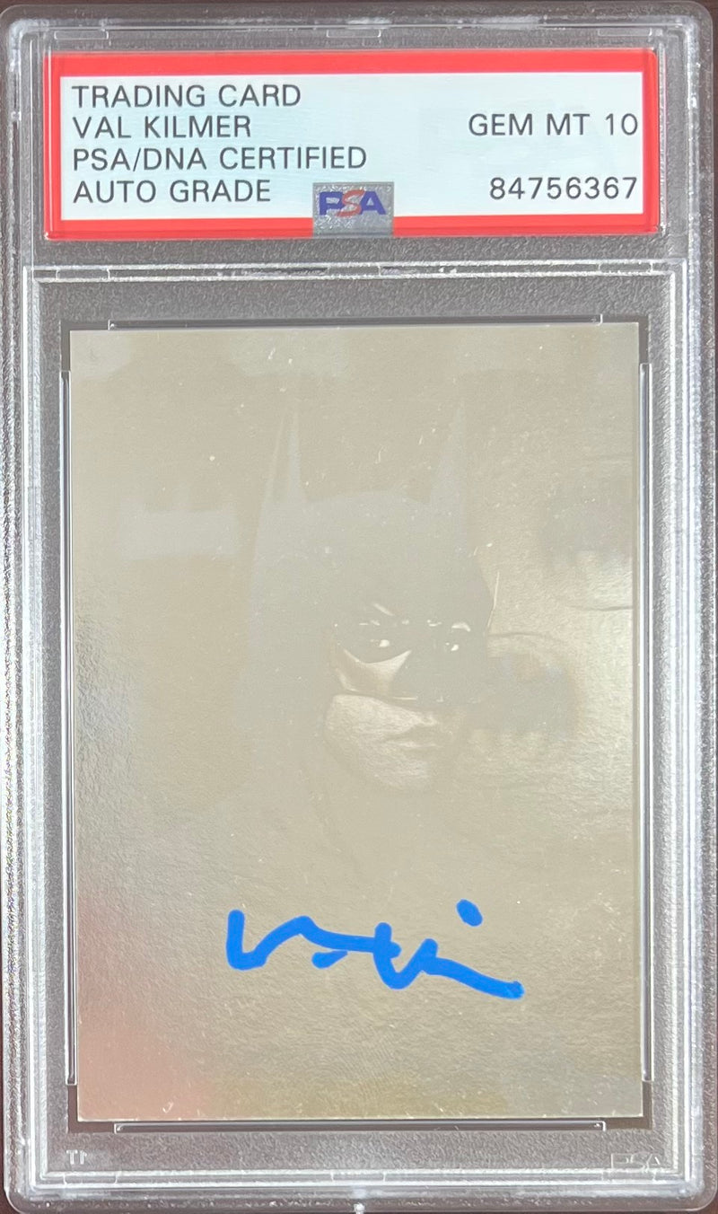 Val Kilmer auto signed 1995 Fleer #1 Batman Forever card PSA Encap GEM MINT 10