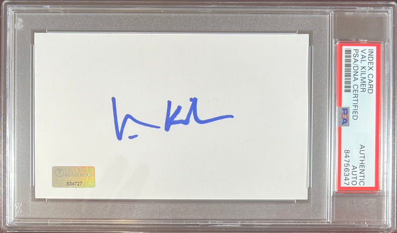 Val Kilmer autographed signed index card PSA Encapsulated Batman Forever
