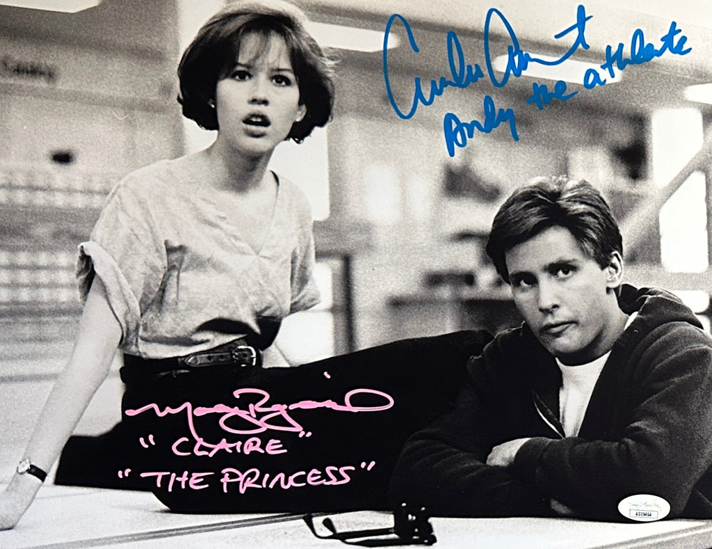 Estevez & Ringwald autographed signed inscribed 11x14 photo JSA Breakfast Club
