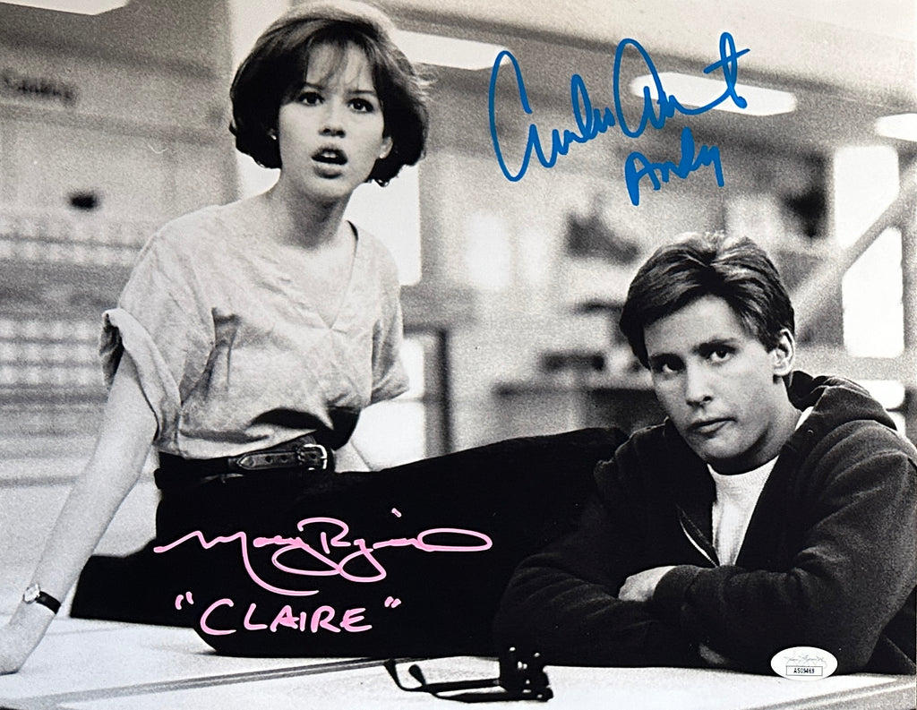 Estevez & Ringwald autographed signed inscribed 11x14 photo JSA Breakfast Club