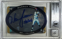 Warren Moon auto insc card 1996 UP SPX #25 NFL Vikings BAS Encap auto 10