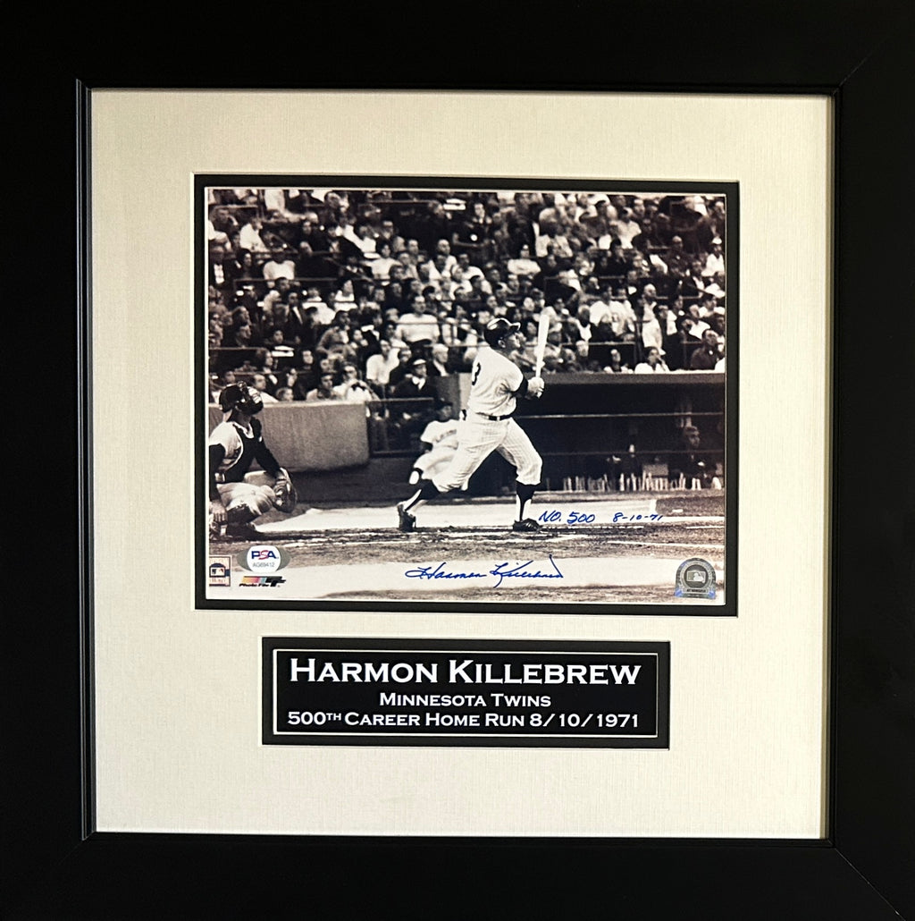 Harmon Killebrew signed framed 8x10 photo MLB Minnesota Twins PSA COA