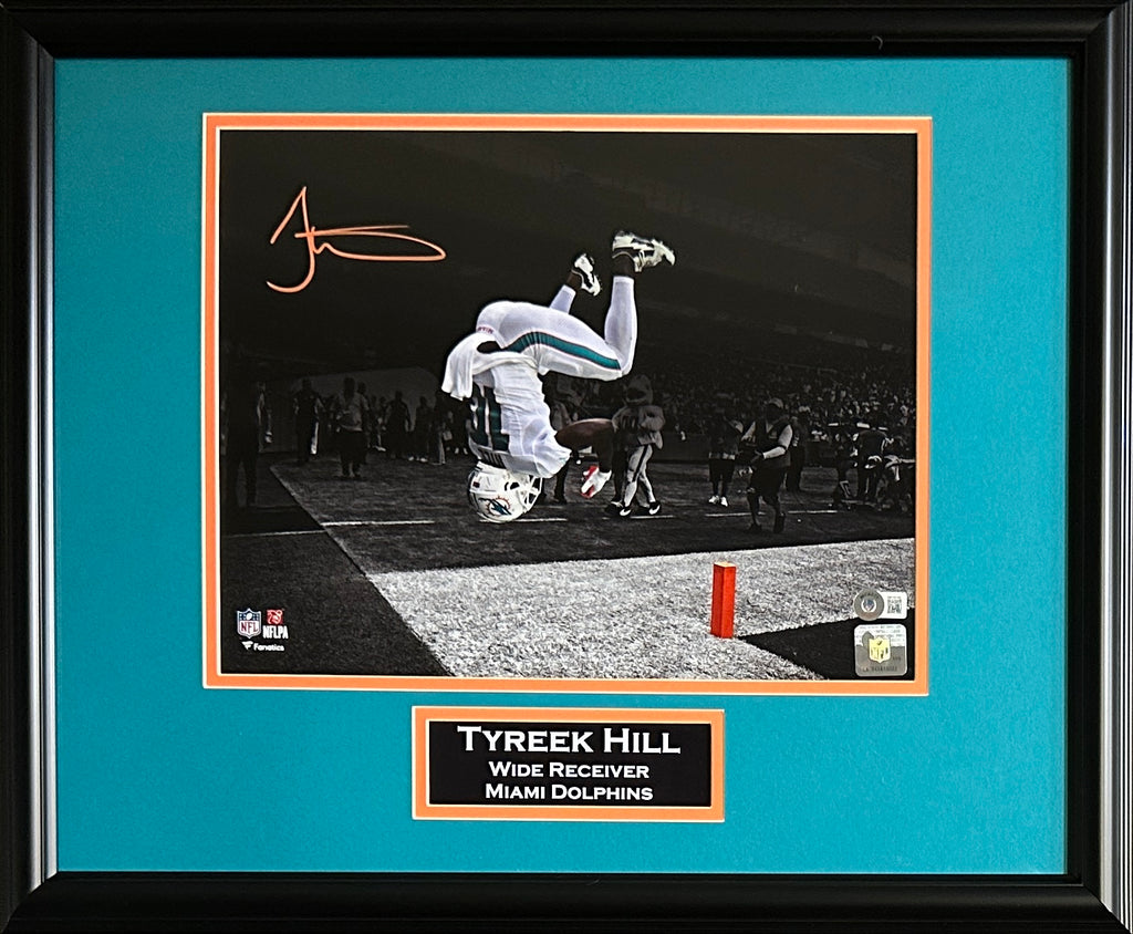 Tyreek Hill autographed signed framed 11x14 photo NFL Miami Dolphins BAS