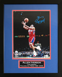 Allen Iverson signed inscribed framed 11x14 photo Philadelphia 76ers NBA JSA