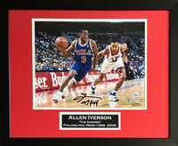 Allen Iverson signed inscribed framed 11x14 photo Philadelphia 76ers NBA JSA