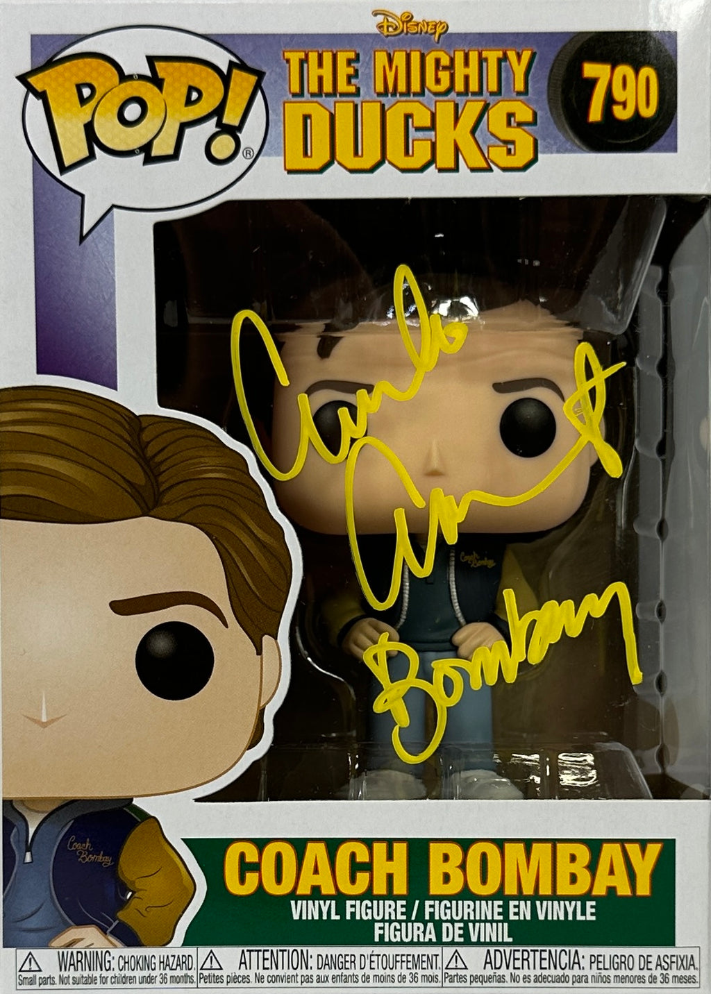 Emilio Estevez autographed signed inscribed Funko Pop JSA COA The Mighty Ducks