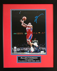 Allen Iverson autographed signed framed11x14 photo Philadelphia 76ers NBA JSA