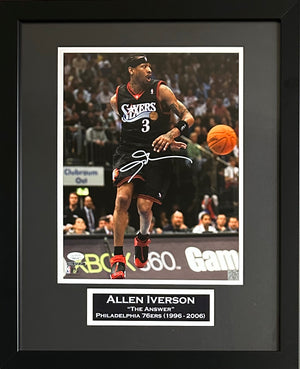 Allen Iverson autographed signed framed11x14 photo Philadelphia 76ers NBA JSA