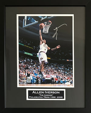 Allen Iverson autographed signed framed11x14 photo Philadelphia 76ers NBA JSA