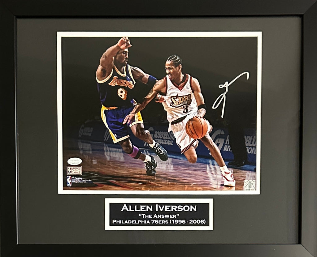 Allen Iverson autographed signed framed11x14 photo Philadelphia 76ers NBA JSA
