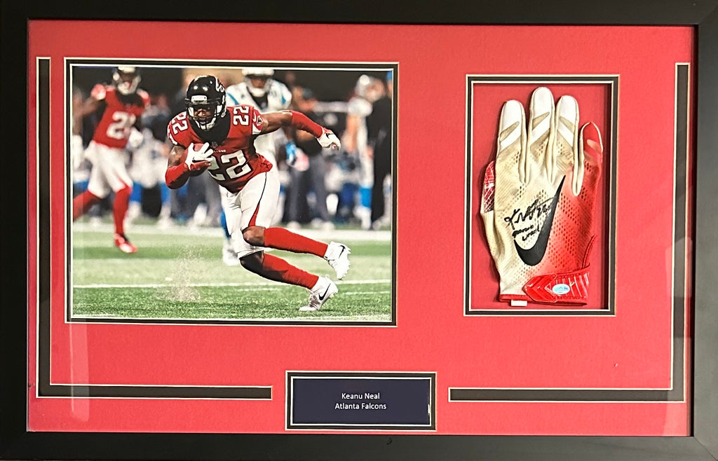 Keanu Neal autographed signed game used glove NFL Atlanta Falcons JAG COA
