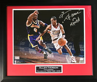 Allen Iverson signed framed 16x20 photo Philadelphia 76ers NBA JSA