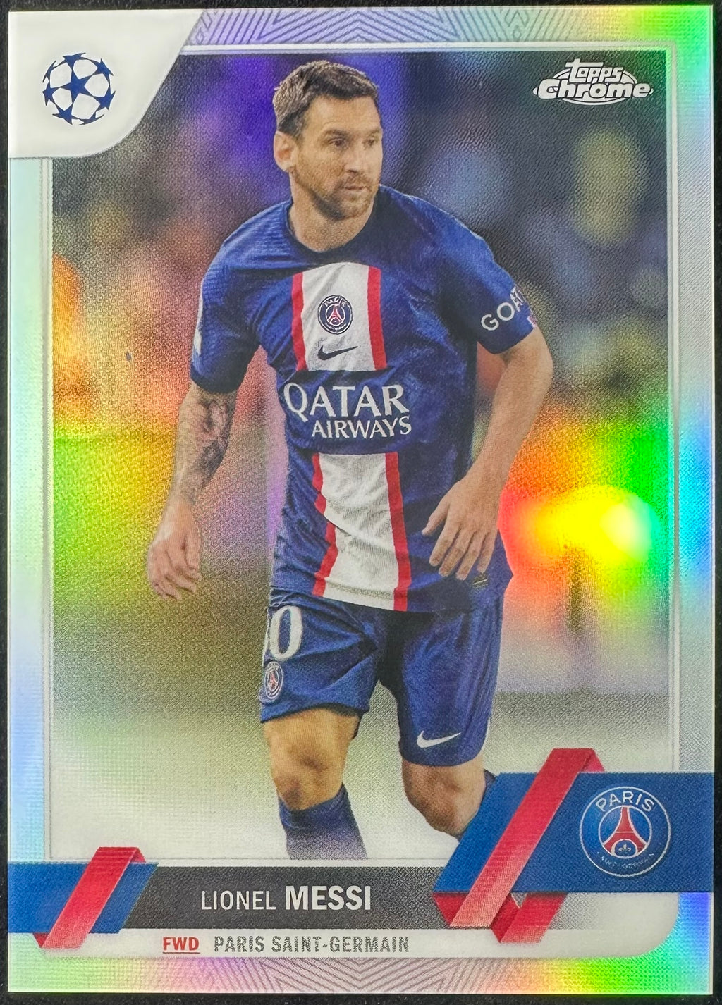 Lionel Messi Topps Chrome Silver #1 2023 UEFA PSG