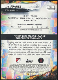 Luis Suarez 2024 Topps Finest Gold #109 /50 Uncommon MLS
