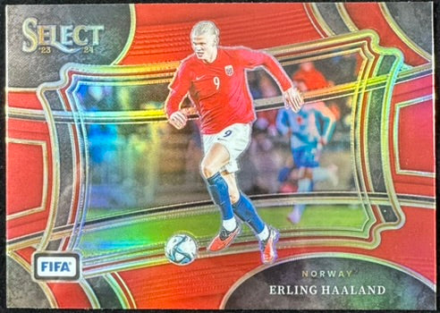 Erling Haaland 2023-24 Panini Select Field Level FIFA Red