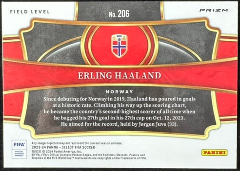 Erling Haaland 2023-24 Panini Select Field Level FIFA Red