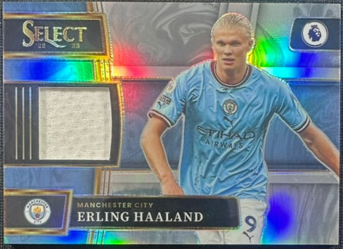 Erling Haaland 2022-23 Panini Select Silver Patch #SM-EH Prizm