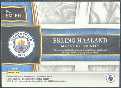 Erling Haaland 2022-23 Panini Select Silver Patch #SM-EH Prizm