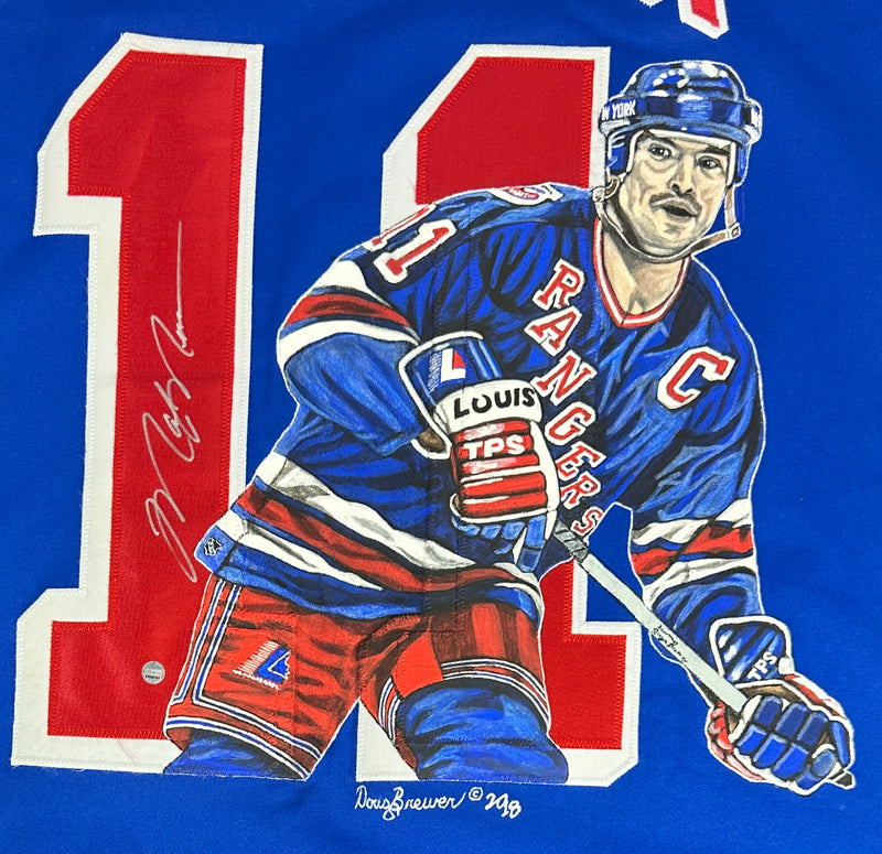 Mark Messier autographed signed hand painted jersey NHL New York Rangers