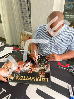 Daniel Cormier Dustin Poirier autographed signed inscribed 16x20 photo UFC JSA