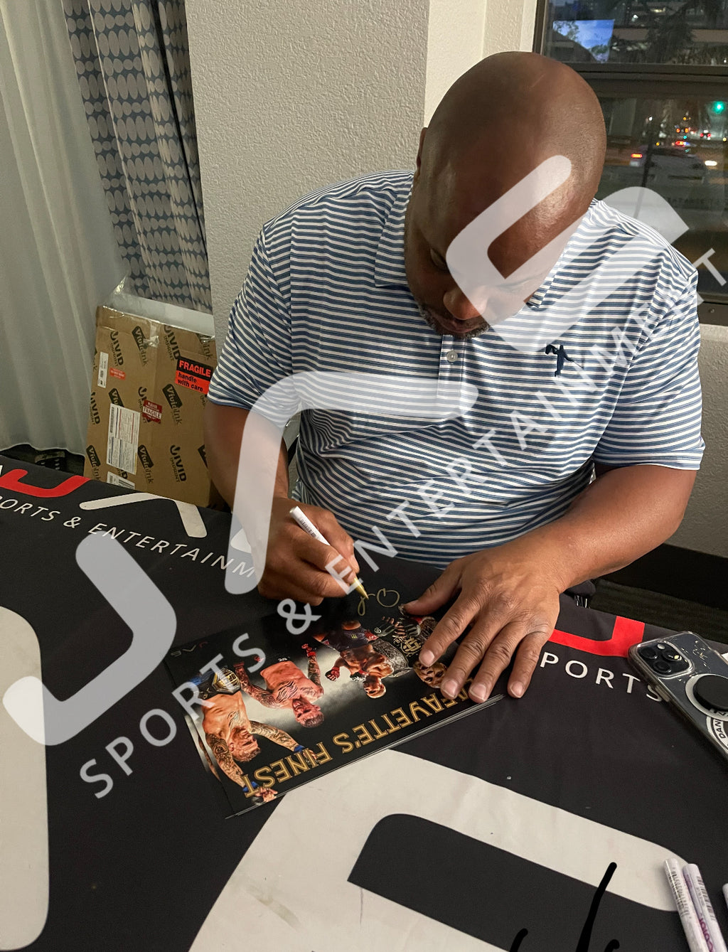 Daniel Cormier Dustin Poirier autographed signed inscribed 8x10 photo UFC JSA