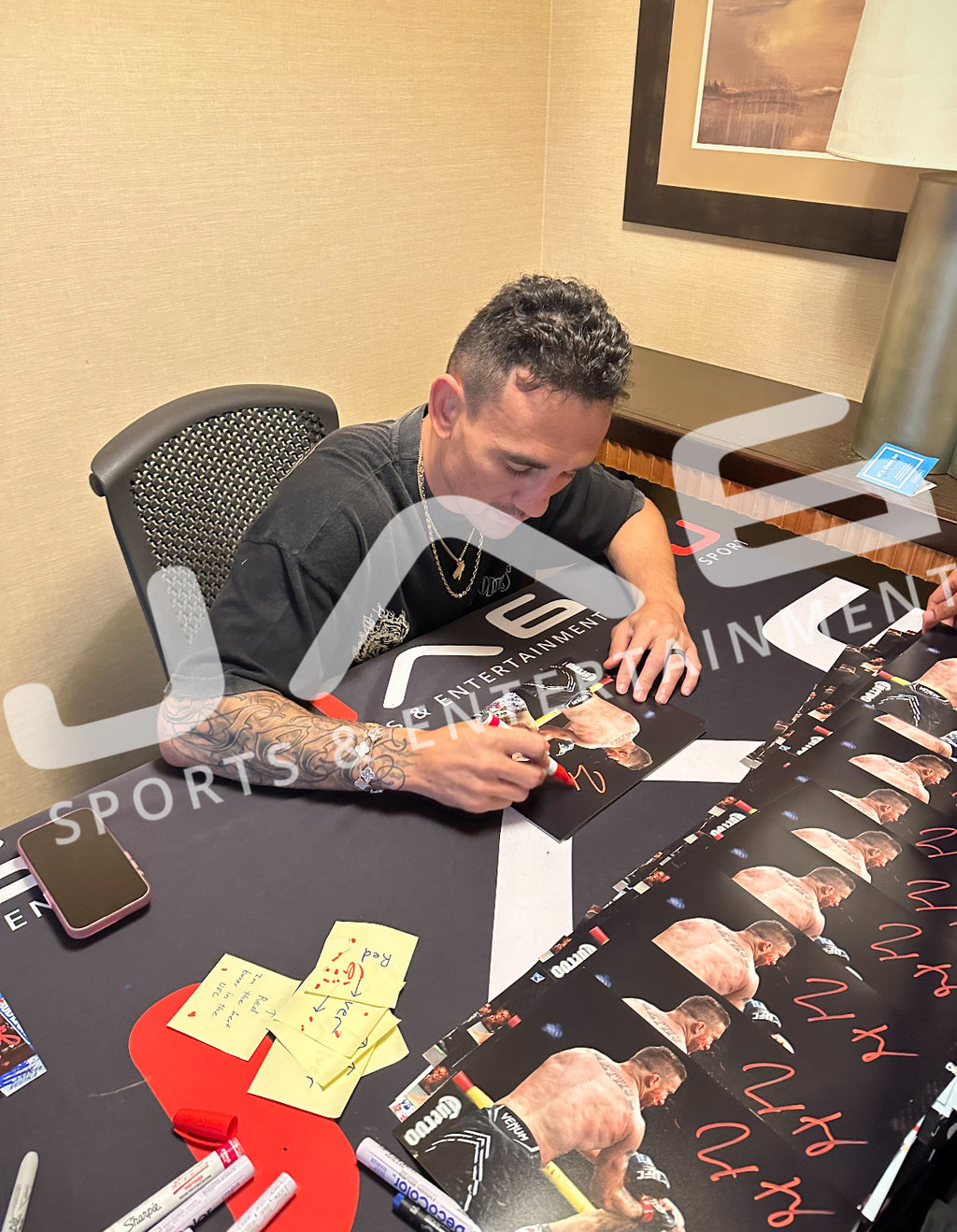 Max Holloway autographed signed 8x10 photo UFC Blessed JSA COA Justin Gaethje